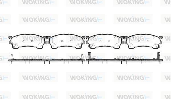 Woking P5153.04 - Гальмівні колодки, дискові гальма autozip.com.ua