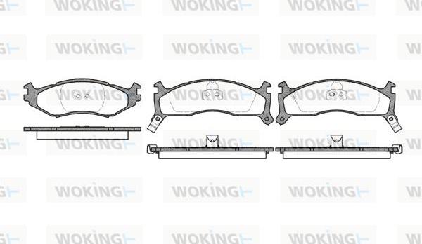 Woking P5843.02 - Гальмівні колодки, дискові гальма autozip.com.ua