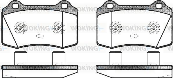 Woking P5343.58 - Гальмівні колодки, дискові гальма autozip.com.ua