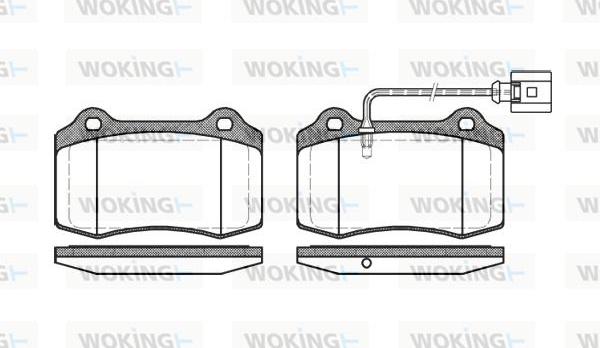 Woking P5343.01 - Гальмівні колодки, дискові гальма autozip.com.ua