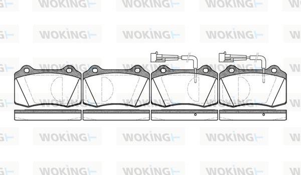 Woking P5343.02 - Гальмівні колодки, дискові гальма autozip.com.ua