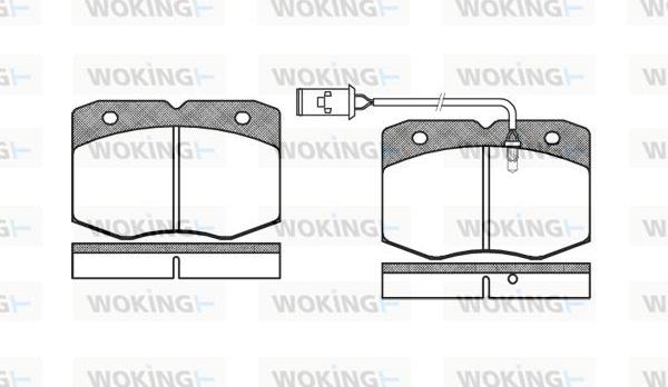 Woking P5353.02 - Гальмівні колодки, дискові гальма autozip.com.ua