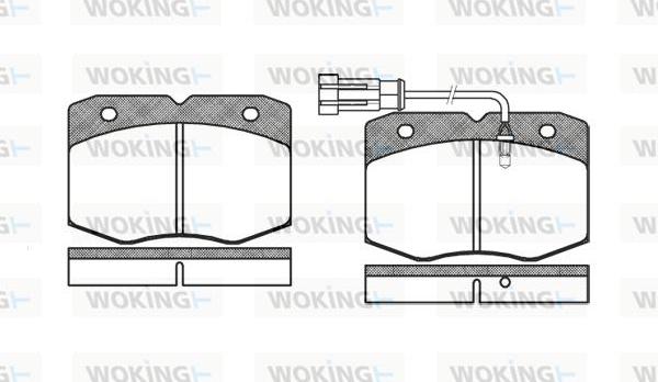 Woking P5353.12 - Гальмівні колодки, дискові гальма autozip.com.ua