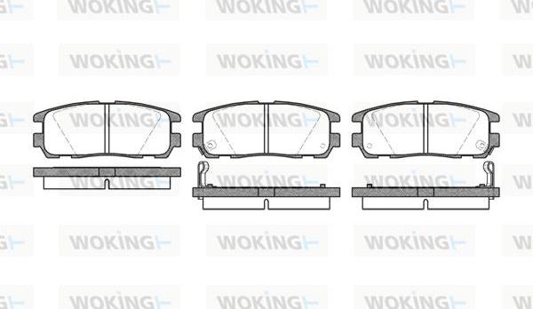 Woking P5263.02 - Гальмівні колодки, дискові гальма autozip.com.ua