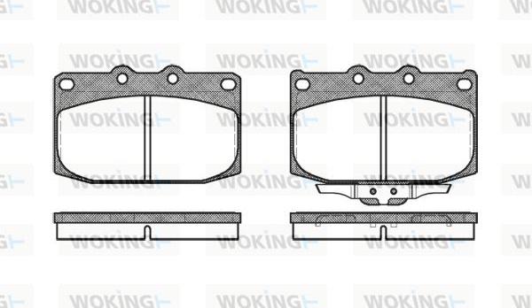 Woking P5283.02 - Гальмівні колодки, дискові гальма autozip.com.ua