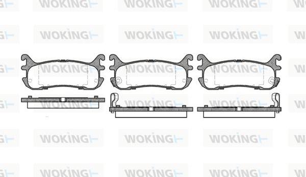 Woking P5793.02 - Гальмівні колодки, дискові гальма autozip.com.ua