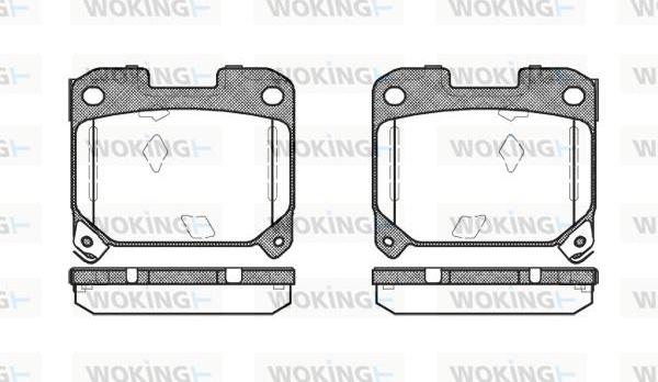 Woking P5753.04 - Гальмівні колодки, дискові гальма autozip.com.ua