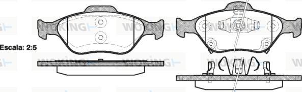 Woking P6663.12 - Гальмівні колодки, дискові гальма autozip.com.ua