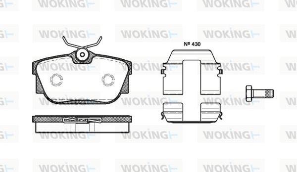 Woking P6673.10 - Гальмівні колодки, дискові гальма autozip.com.ua