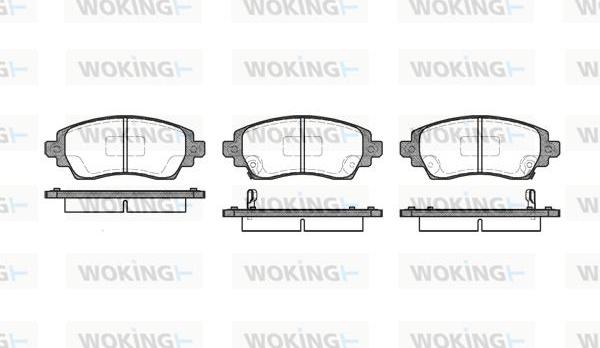 Woking P6163.02 - Гальмівні колодки, дискові гальма autozip.com.ua