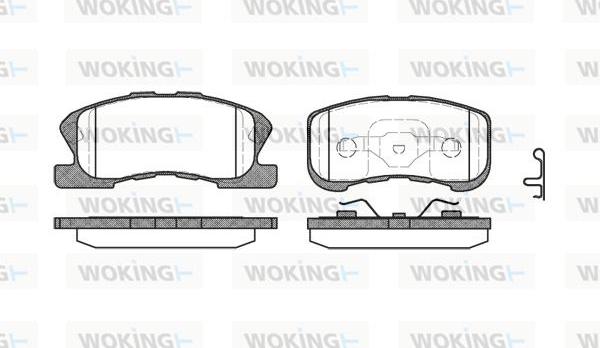 Woking P6203.02 - Гальмівні колодки, дискові гальма autozip.com.ua