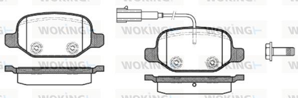 Woking P6273.02 - Гальмівні колодки, дискові гальма autozip.com.ua