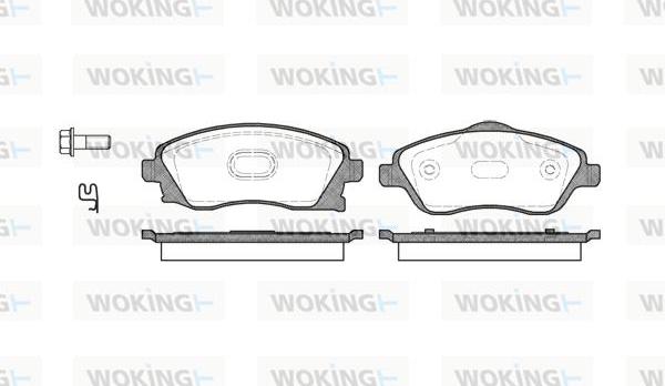Woking P6743.12 - Гальмівні колодки, дискові гальма autozip.com.ua