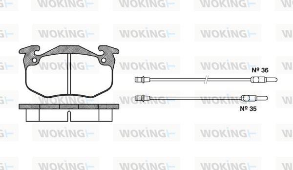 Woking P0443.14 - Гальмівні колодки, дискові гальма autozip.com.ua