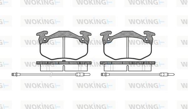 Woking P0443.24 - Гальмівні колодки, дискові гальма autozip.com.ua