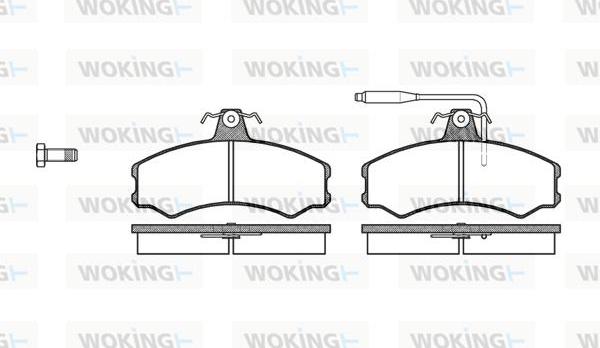 Woking P0433.02 - Гальмівні колодки, дискові гальма autozip.com.ua