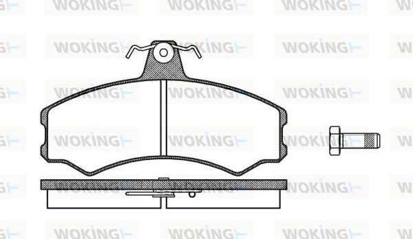 Woking P0433.10 - Гальмівні колодки, дискові гальма autozip.com.ua