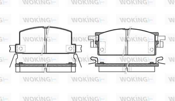 Woking P0533.04 - Гальмівні колодки, дискові гальма autozip.com.ua