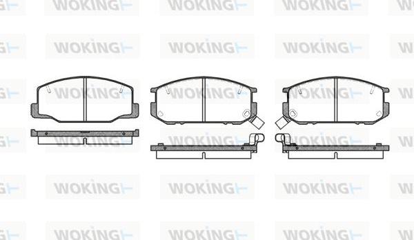 Woking P0523.12 - Гальмівні колодки, дискові гальма autozip.com.ua