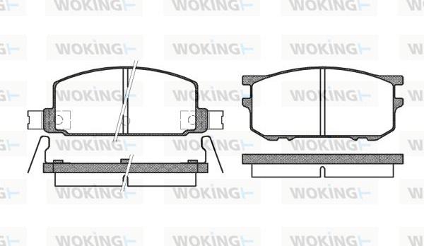 Woking P0093.12 - Гальмівні колодки, дискові гальма autozip.com.ua