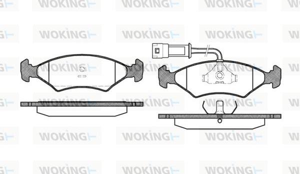 Woking P0193.22 - Гальмівні колодки, дискові гальма autozip.com.ua