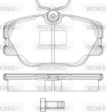 Woking P0893.00 - Гальмівні колодки, дискові гальма autozip.com.ua