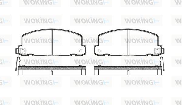 Woking P0813.04 - Гальмівні колодки, дискові гальма autozip.com.ua