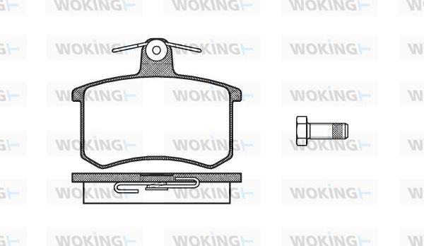 Woking P0353.10 - Гальмівні колодки, дискові гальма autozip.com.ua