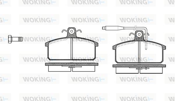 Woking P0283.02 - Гальмівні колодки, дискові гальма autozip.com.ua