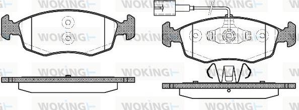 Woking P0723.52 - Гальмівні колодки, дискові гальма autozip.com.ua