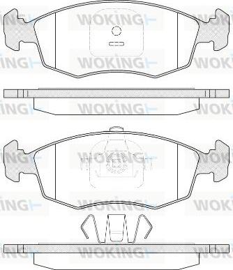 Woking P0723.35 - Гальмівні колодки, дискові гальма autozip.com.ua