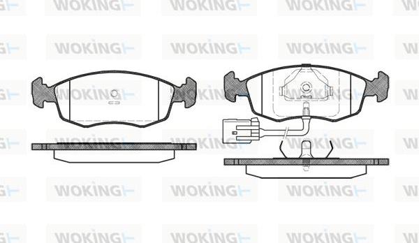 Woking P0723.22 - Гальмівні колодки, дискові гальма autozip.com.ua