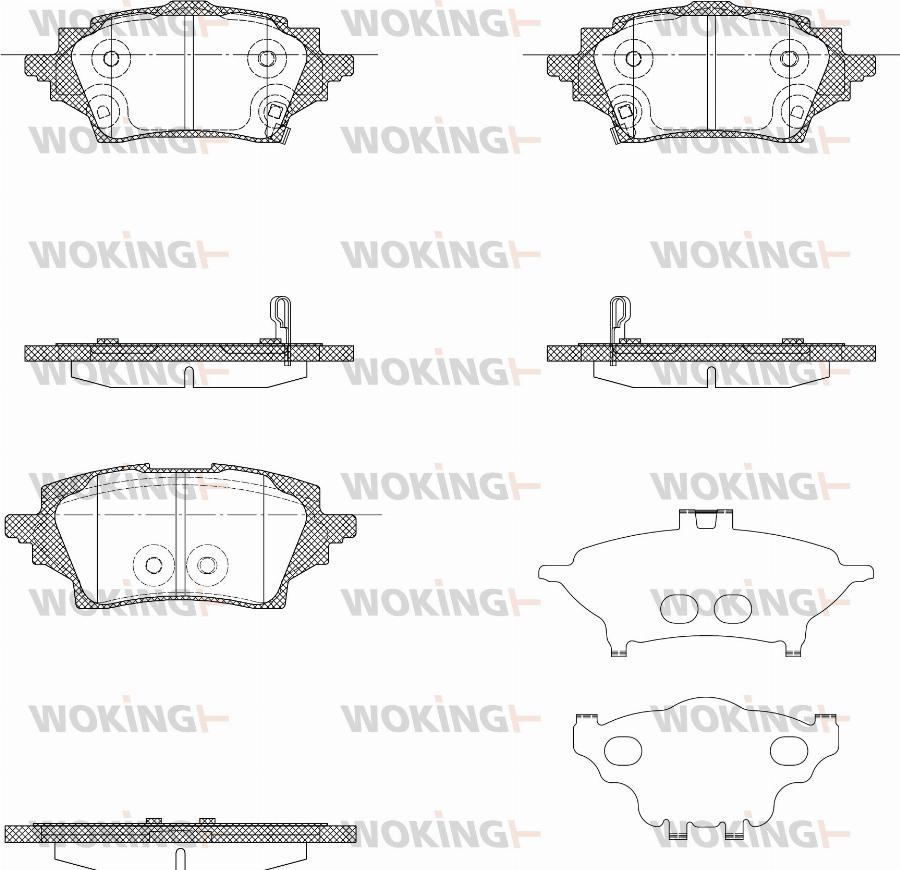 Woking P19593.02 - Гальмівні колодки, дискові гальма autozip.com.ua