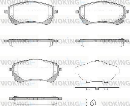 Woking P19583.02 - Гальмівні колодки, дискові гальма autozip.com.ua