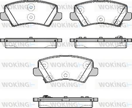Woking P19043.02 - Гальмівні колодки, дискові гальма autozip.com.ua