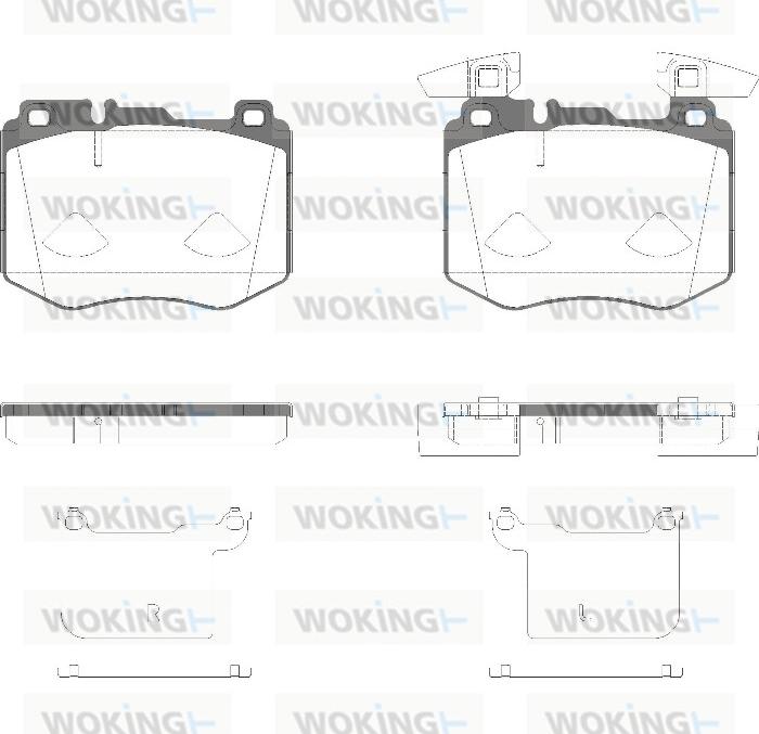 Woking P19833.20 - Гальмівні колодки, дискові гальма autozip.com.ua