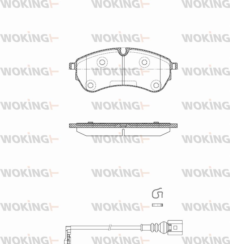Woking P19303.01 - Гальмівні колодки, дискові гальма autozip.com.ua