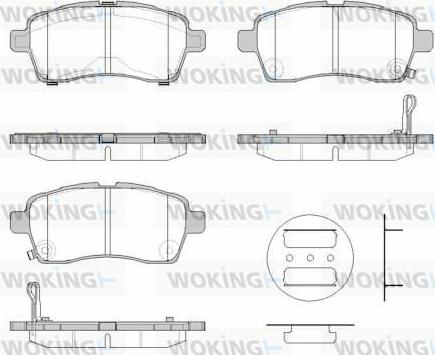 Woking P19333.02 - Гальмівні колодки, дискові гальма autozip.com.ua