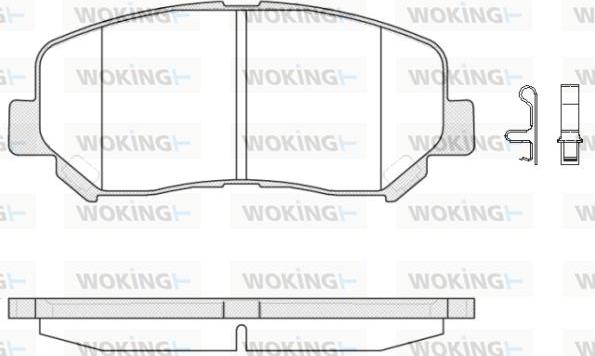 Woking P14133.02 - Гальмівні колодки, дискові гальма autozip.com.ua