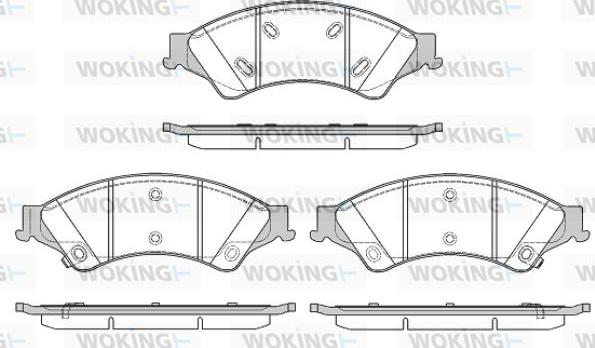 Woking P14243.02 - Гальмівні колодки, дискові гальма autozip.com.ua