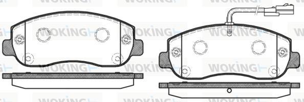Woking P15493.01 - Гальмівні колодки, дискові гальма autozip.com.ua