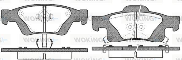 Woking P15463.02 - Гальмівні колодки, дискові гальма autozip.com.ua