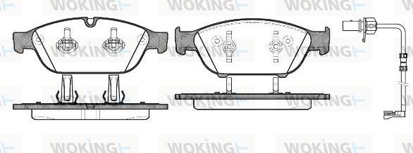 Woking P15413.12 - Гальмівні колодки, дискові гальма autozip.com.ua