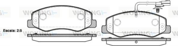 Woking P15423.01 - Гальмівні колодки, дискові гальма autozip.com.ua