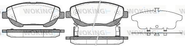 Woking P15533.02 - Гальмівні колодки, дискові гальма autozip.com.ua