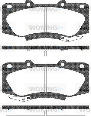 Woking P15683.04 - Гальмівні колодки, дискові гальма autozip.com.ua