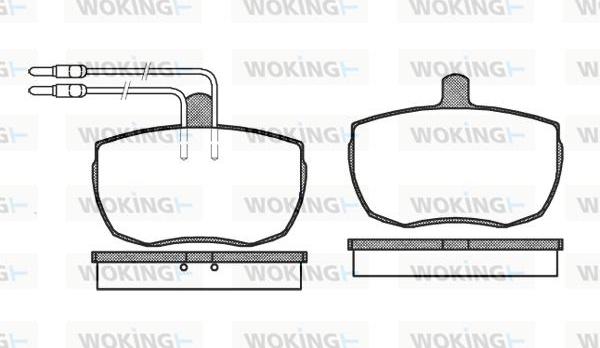 Woking P1563.04 - Гальмівні колодки, дискові гальма autozip.com.ua