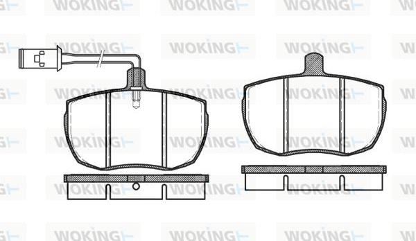 Woking P1563.11 - Гальмівні колодки, дискові гальма autozip.com.ua