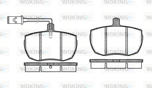 Woking P1563.12 - Гальмівні колодки, дискові гальма autozip.com.ua