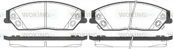 Woking P15673.02 - Гальмівні колодки, дискові гальма autozip.com.ua